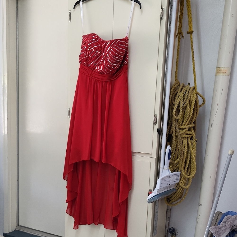 Pretty Maids Red High-Low Dress